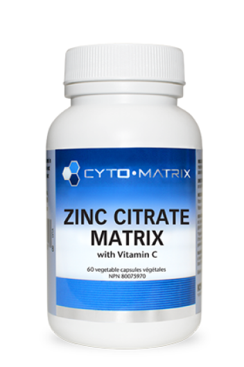 Cyto-Matrix Zinc Citrate Matrix capsules bottle