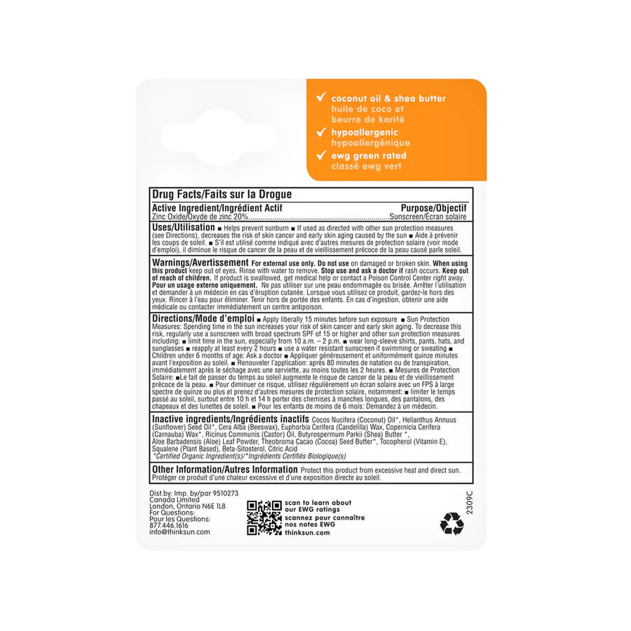 Baby Mineral Based Sunscreen Stick SPF 30 - 18.4 g