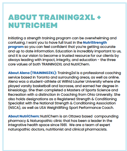 NutriStrength: A 6-Week Foundational Strength Training Program