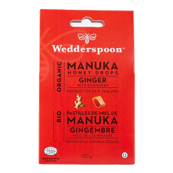Organic Manuka Honey Drops - Ginger