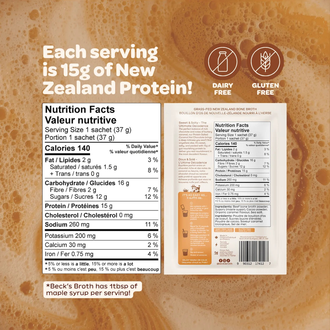 Protein Salted Caramel Hot Chocolate - Single Serving