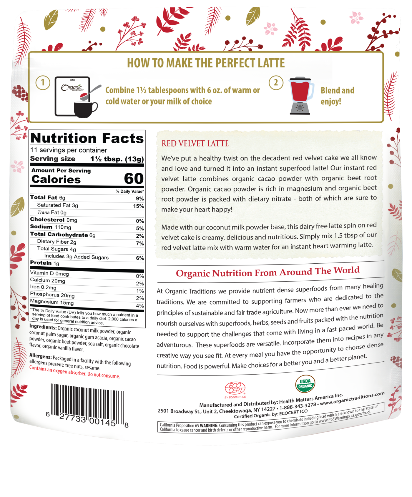 Organic Red Velvet Latte Limited Edition