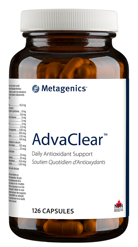 126 capsules Metagenics AdvaClear bottle