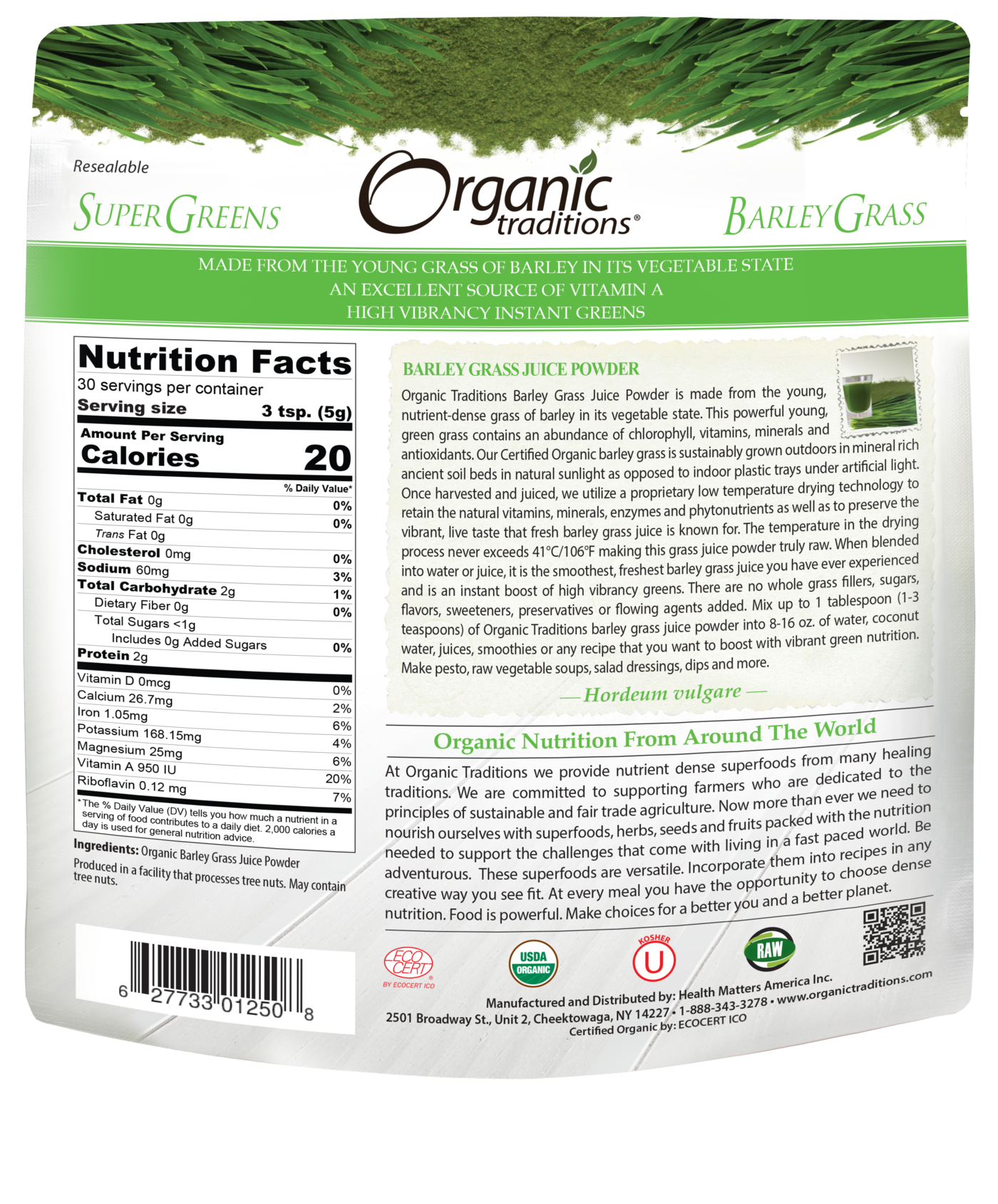 Organic Barley Grass Juice Powder