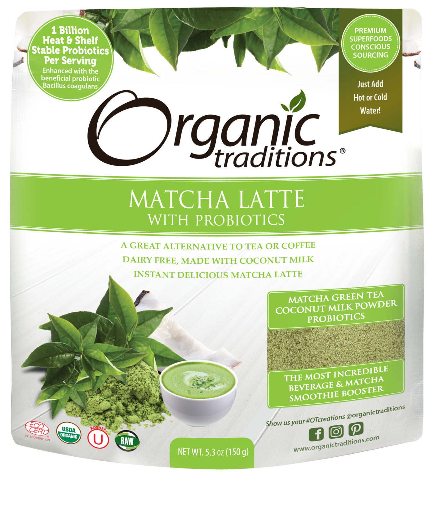 Matcha Latte with Probiotics
