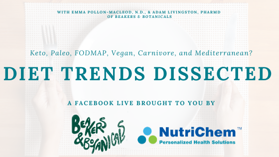 FACEBOOK LIVE - Diet Trends Dissected, with Beakers & Botanicals