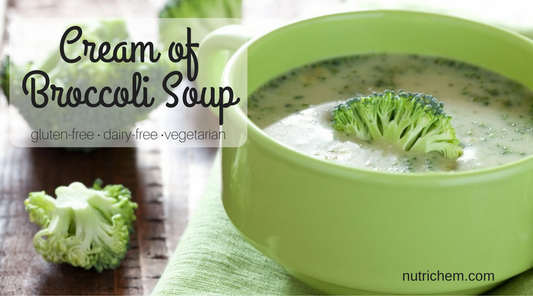 Cream of Broccoli Soup - Dairy-free, gluten-free, vegan recipe