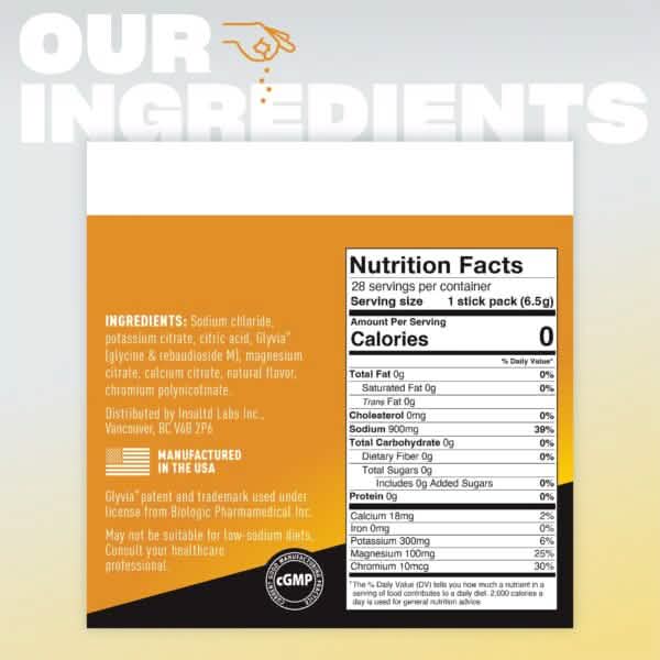 Insaltd Electrolyte Drink Mix - Lemon Ginger - 28 Stick Pack