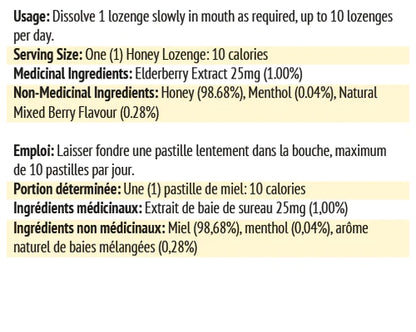 Honibe Honey Lozenges - Elderberry