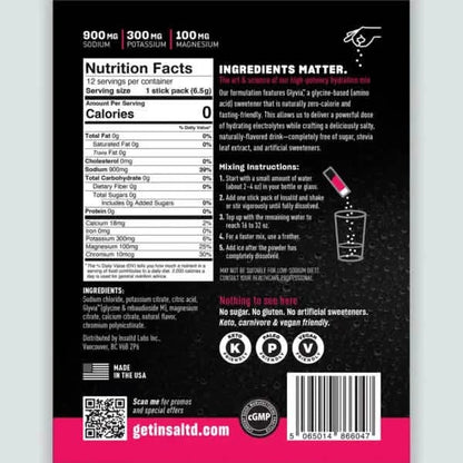 Insaltd Electrolyte Drink Mix - Variety Pack - 12 Stick Pack