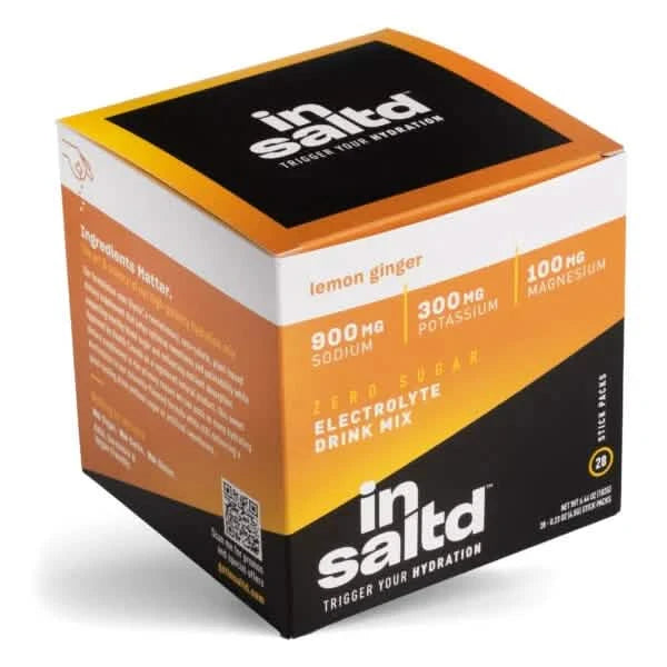Insaltd Electrolyte Drink Mix - Lemon Ginger - 28 Stick Pack