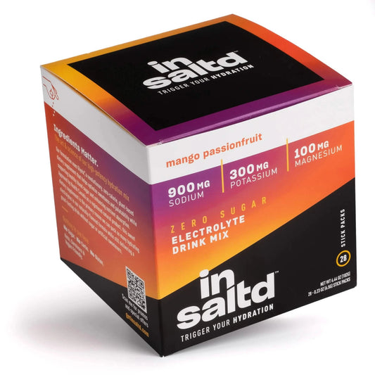 Insalted Electrolyte Drink Mix - Mango Passionfruit - 28 Stick Pack