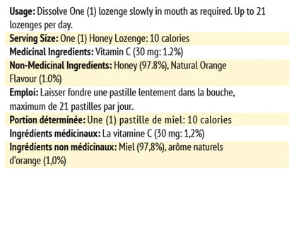 Honibe Honey Lozenges - Vitamin C & Orange