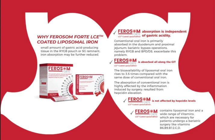 Ferosom Forte LCE Liposomal Iron Supplement - 20 Capsules