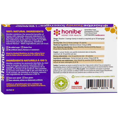 Honibe Honey Lozenges - Elderberry