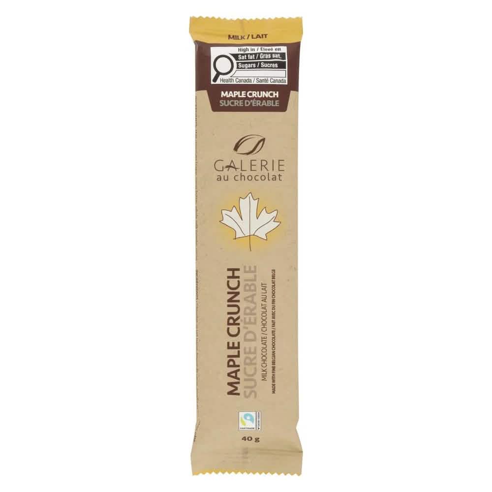 Fair Trade Mini Chocolate Bar - Maple Crunch - 40g