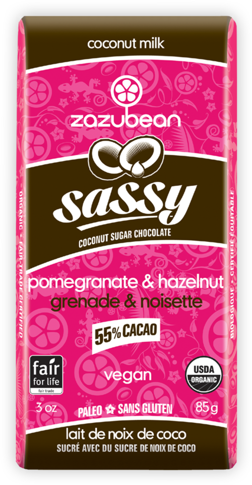 Sassy Pomegranate & Hazelnut Dark Chocolate