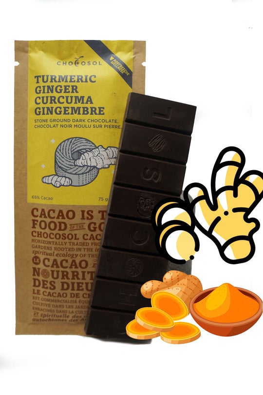 Turmeric Ginger 65% Dark Chocolate