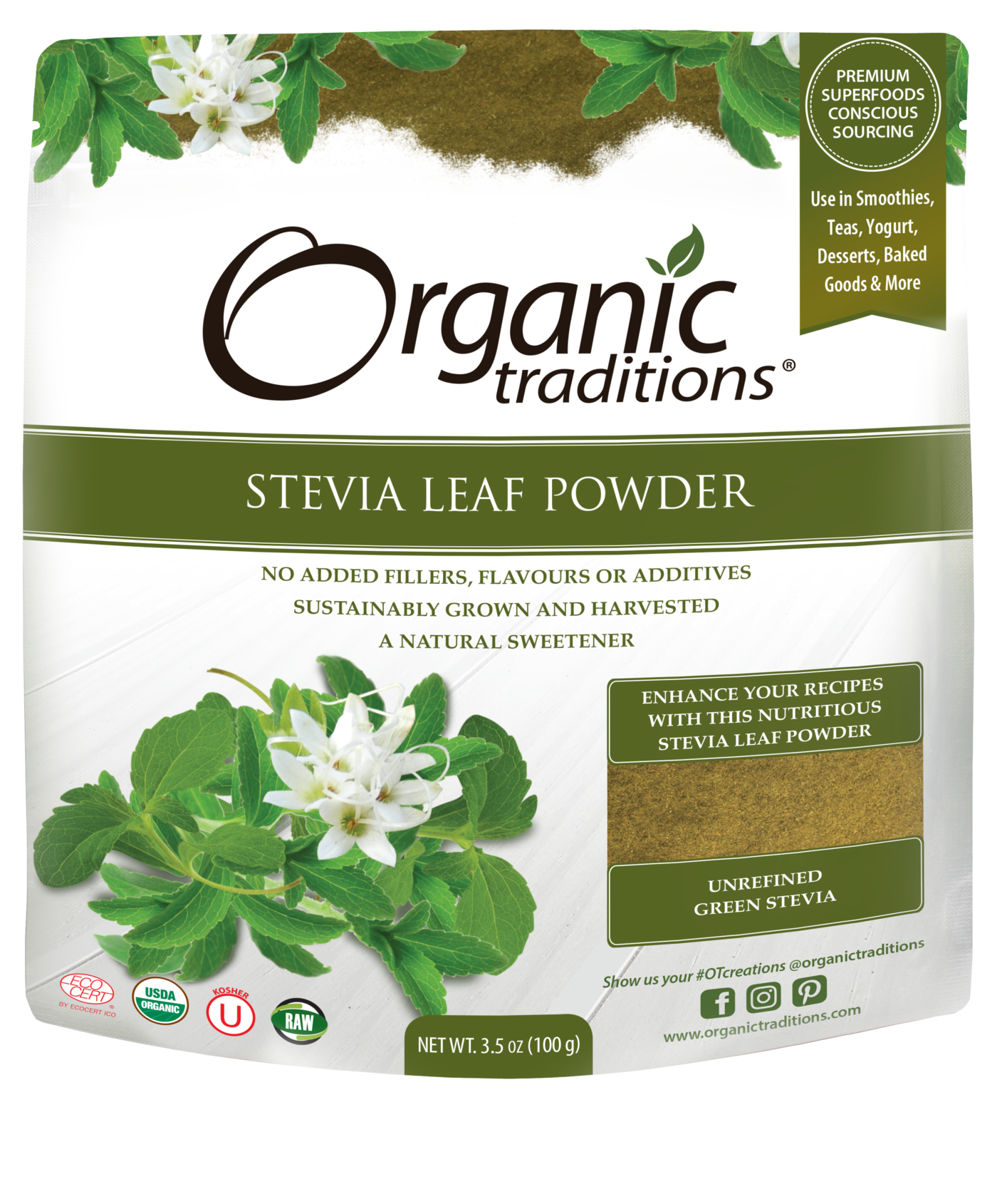 Organic Stevia Leaf Powder