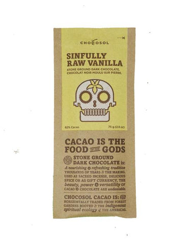 Sinfully Raw Vanilla 82% Dark Chocolate