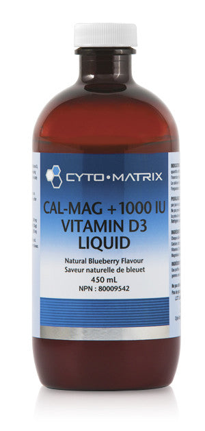 Cyto-Matrix Cal-Mag + 1000 IU Vitamin D3 Liquid 450mL bottle